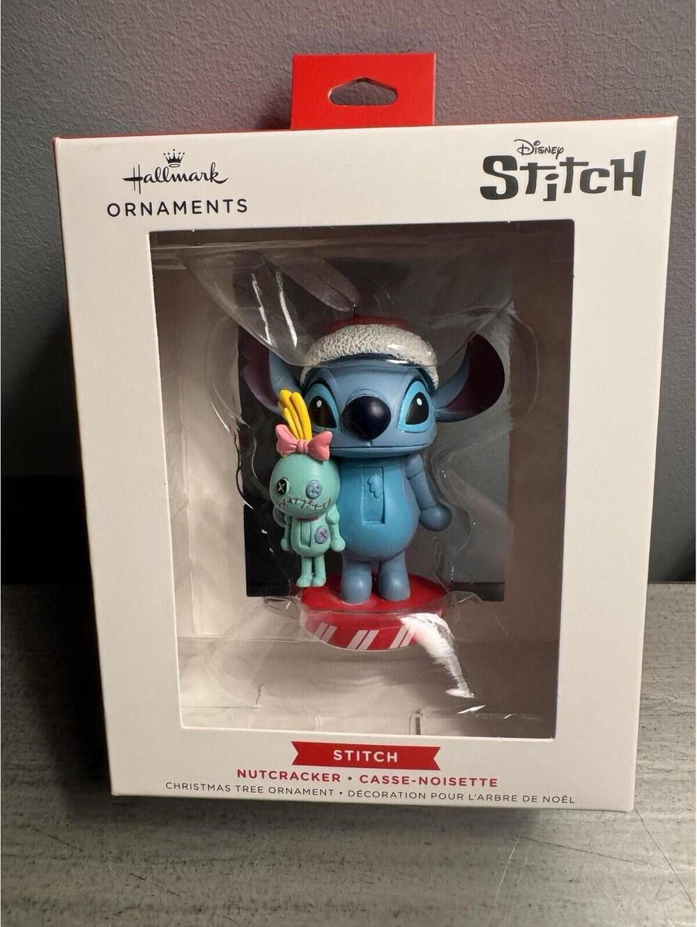 Hallmark Disney STITCH with Antlers Red Box Christmas Ornament NEW
